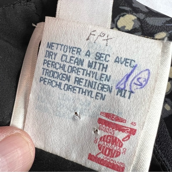 Joseph Ribkoff Black & Navy Floral Dress Sz 10 - Picture 9 of 9